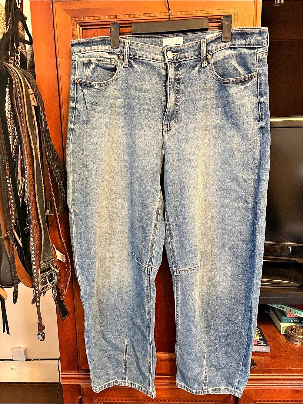 Sofia Jeans by Sofia Vergara Barrel Jean Barrel Leg Jeans Blue Waist 14